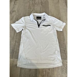 PORSCHE DESIGN Performance White Women's Polo Shirt Size: XS Quarter Zip